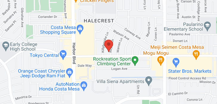 map of 3007 Royce Costa Mesa, CA 92626